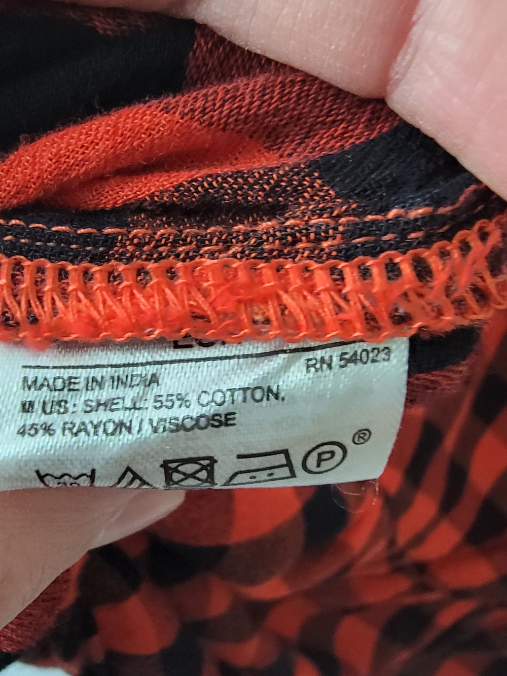 Red and Black Buffalo Plaid V-Neck Tunic - Picture 4 of 4